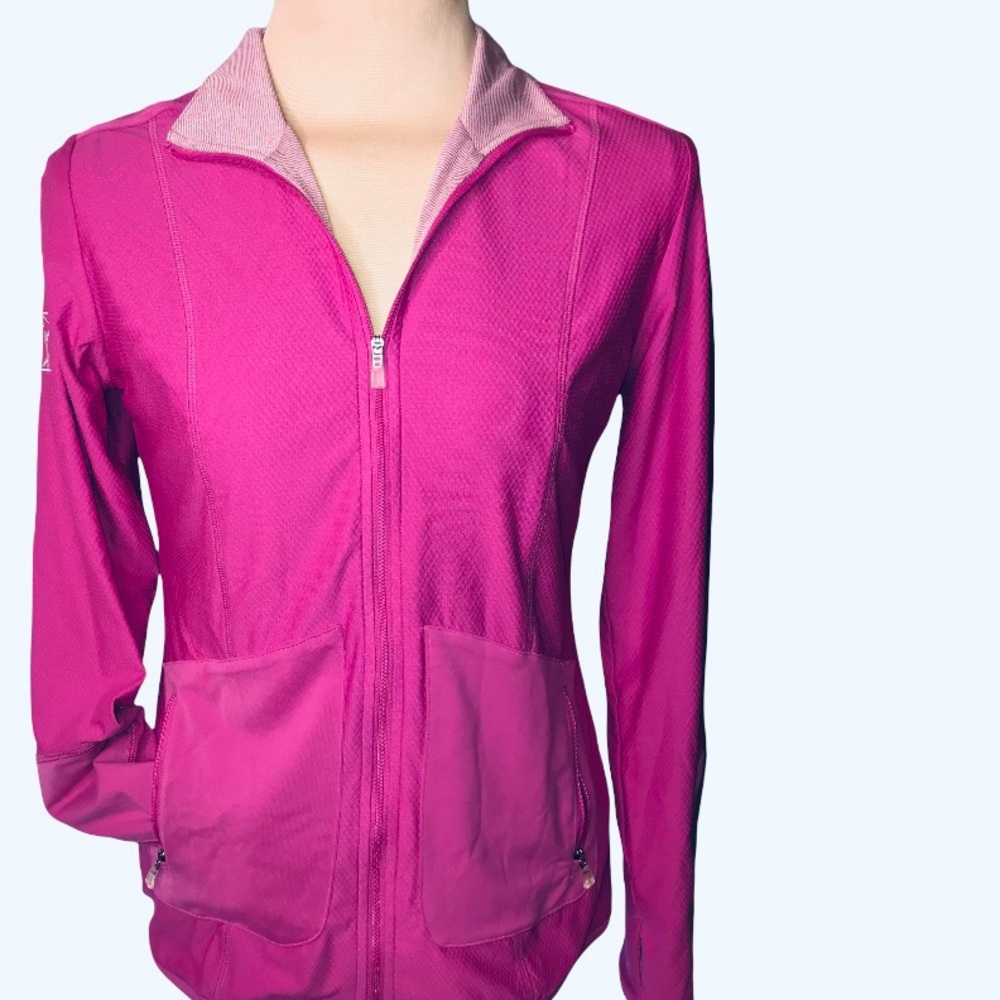 ADIDAS ClimaLite Barbiecore long sleeve PGA Tour jacket pink M